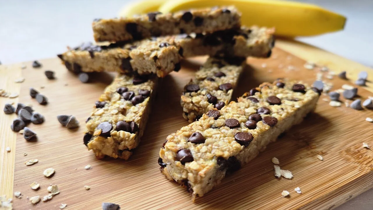 Barres avoine, banane et chocolat