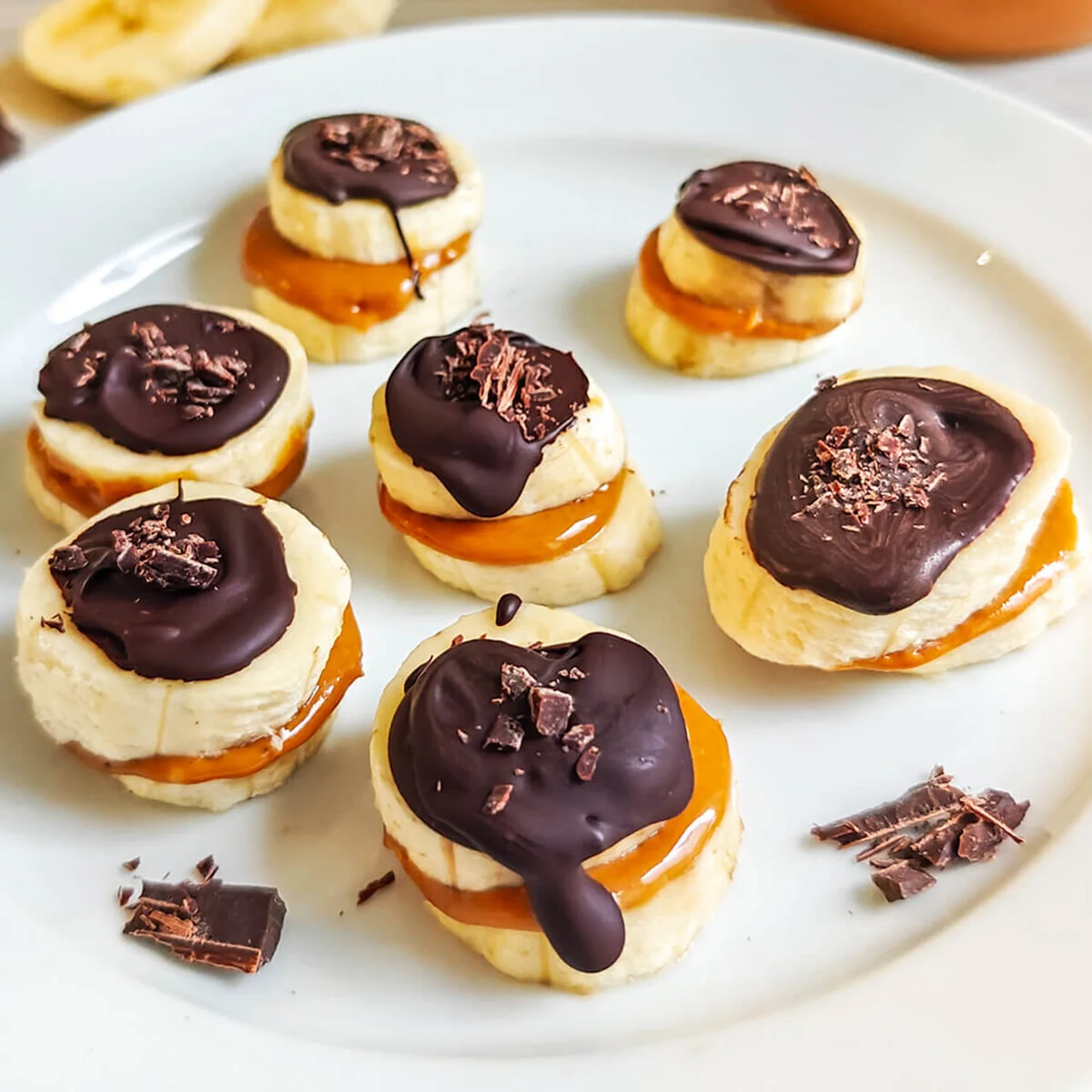 Bouchées banane-cacahuète façon Snickers