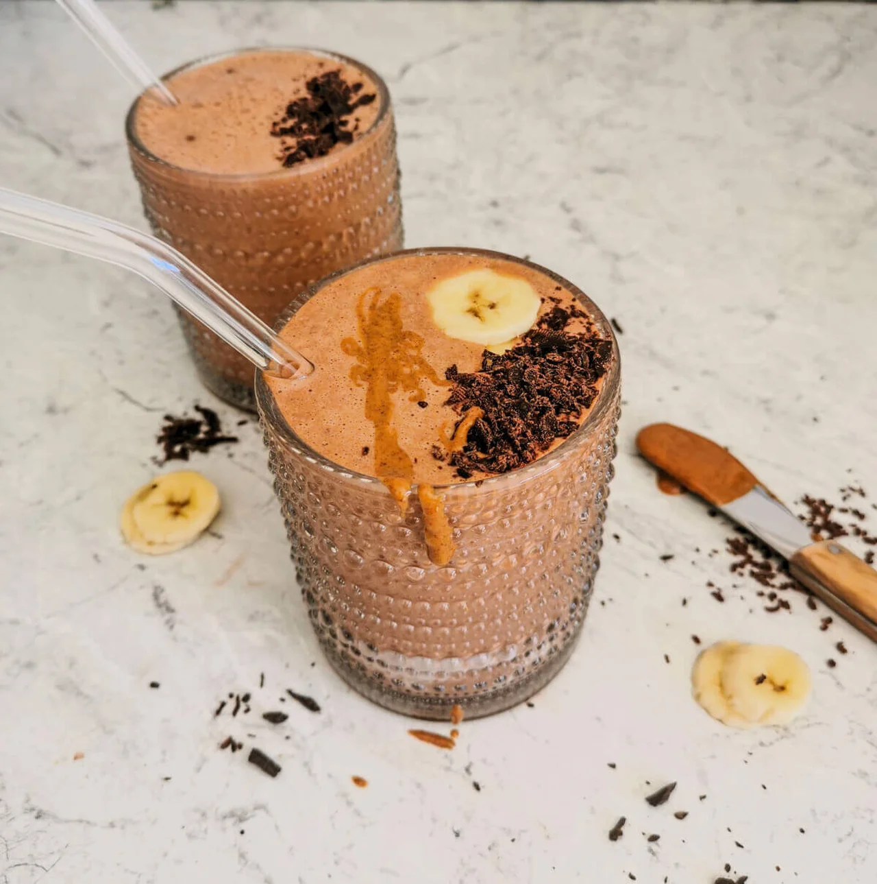 Smoothie banane chocolat