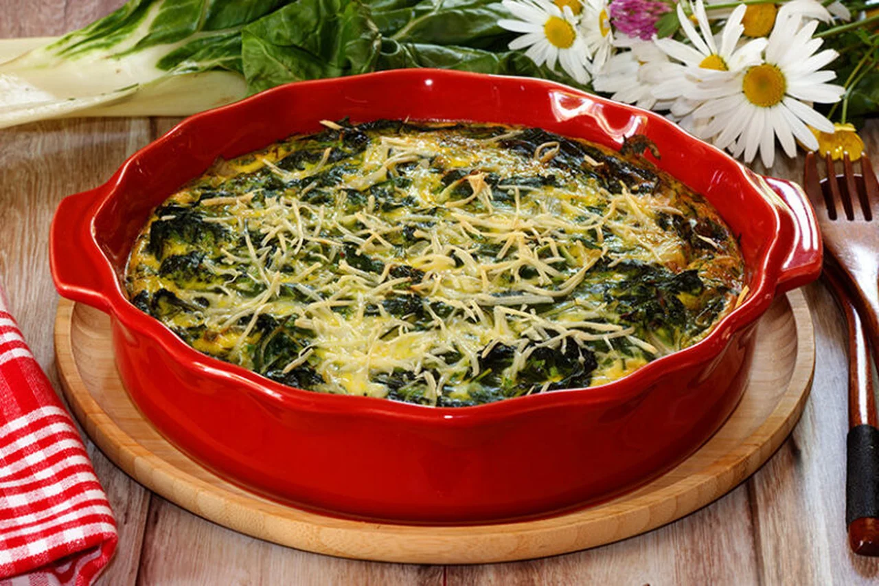 Frittata aux blettes et ail des ours