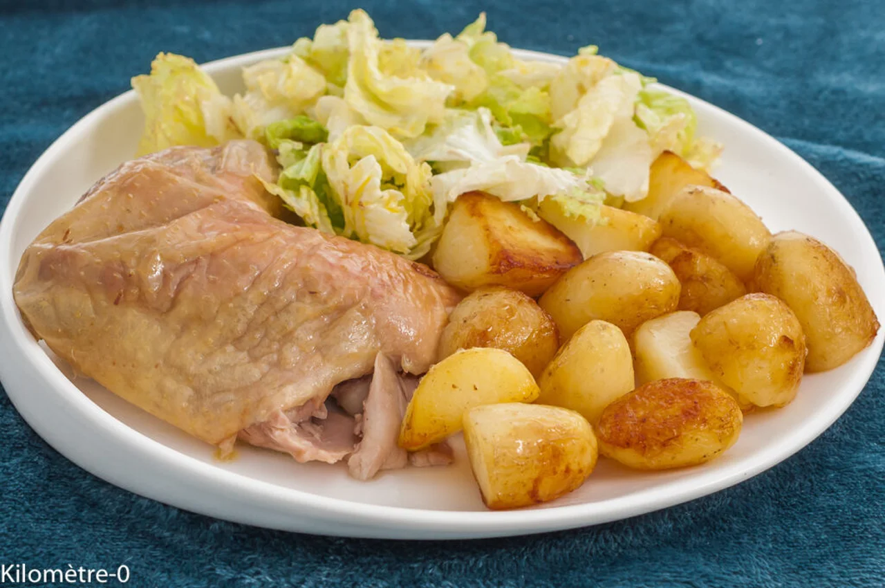 Poulet basse température aux pommes de terre nouvelles