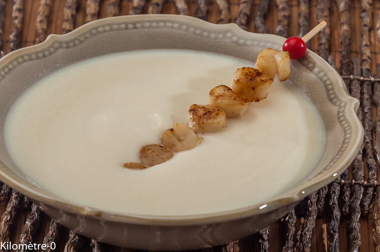 Velouté de chou fleur aux pétoncles