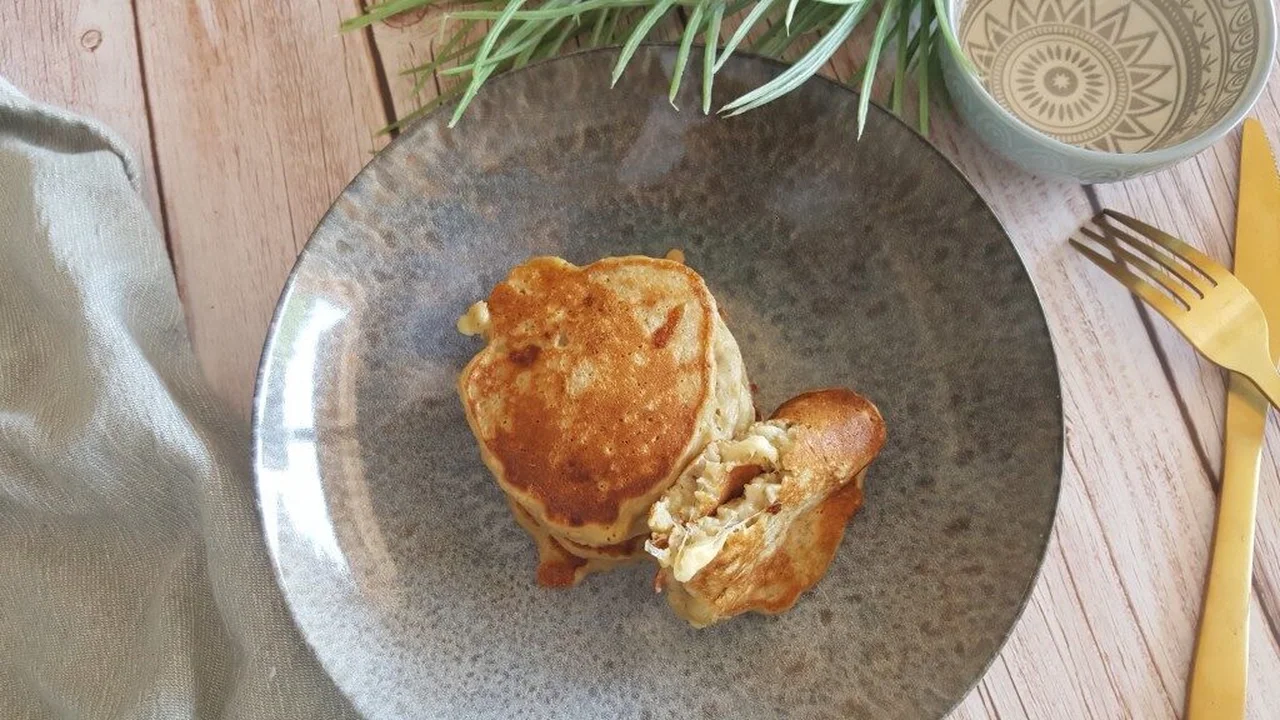 Pancakes aubergines et fromage