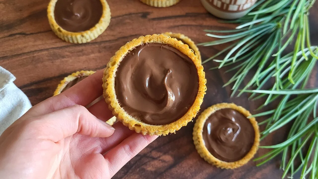 Tartelettes financier noisette et chocolat