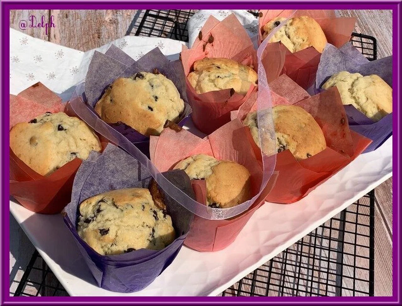 Muffins au mascarpone et pépites de chocolat