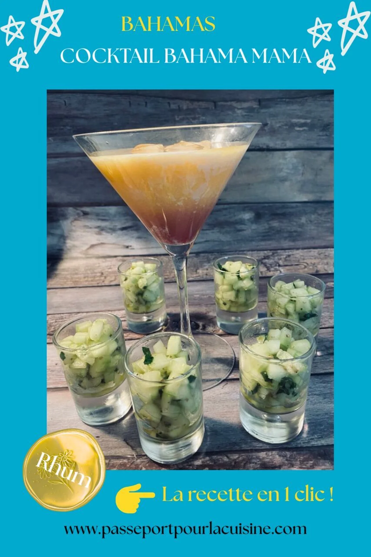 Cocktail Bahama Mama comme aux Bahamas