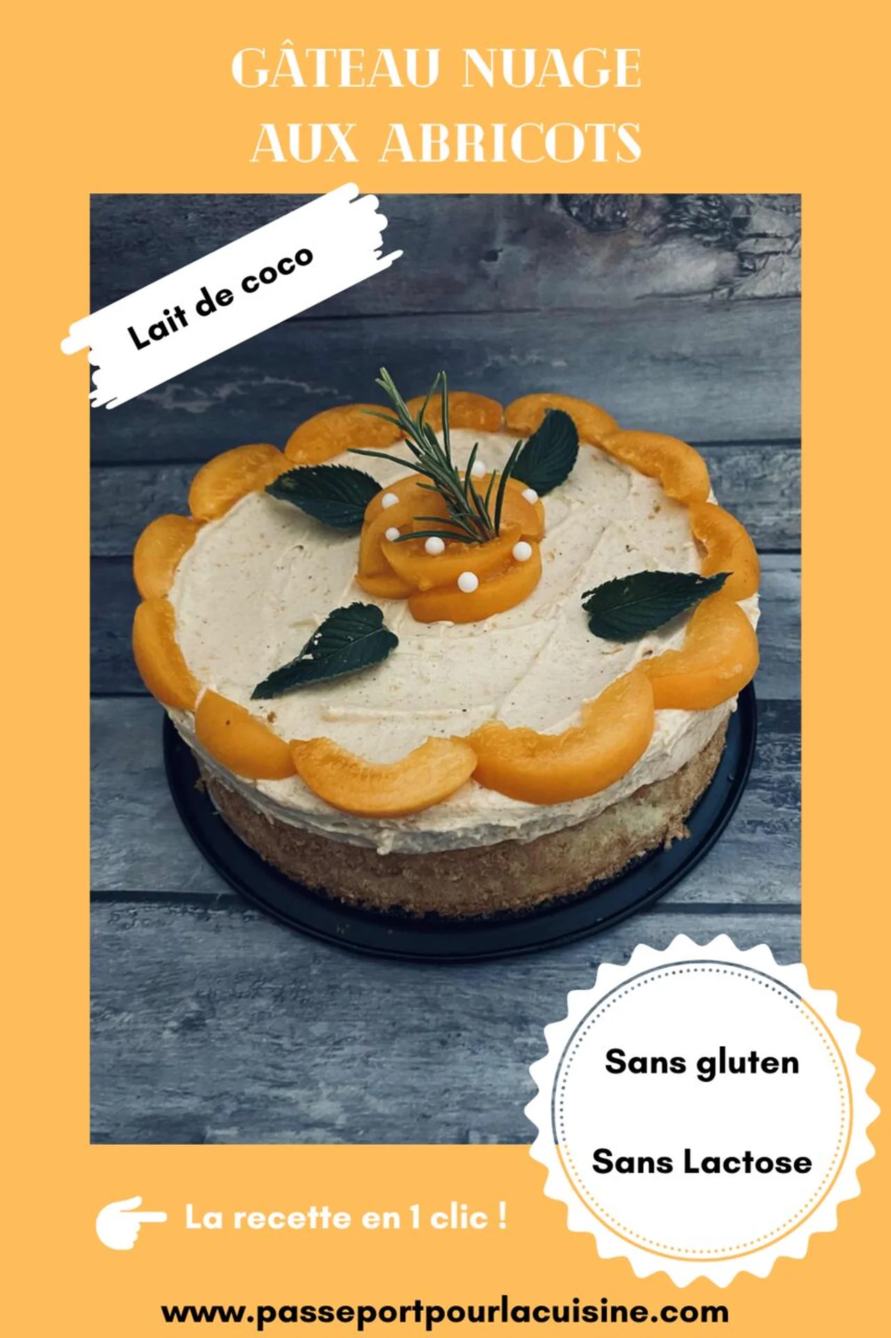 Gâteau nuage aux abricots