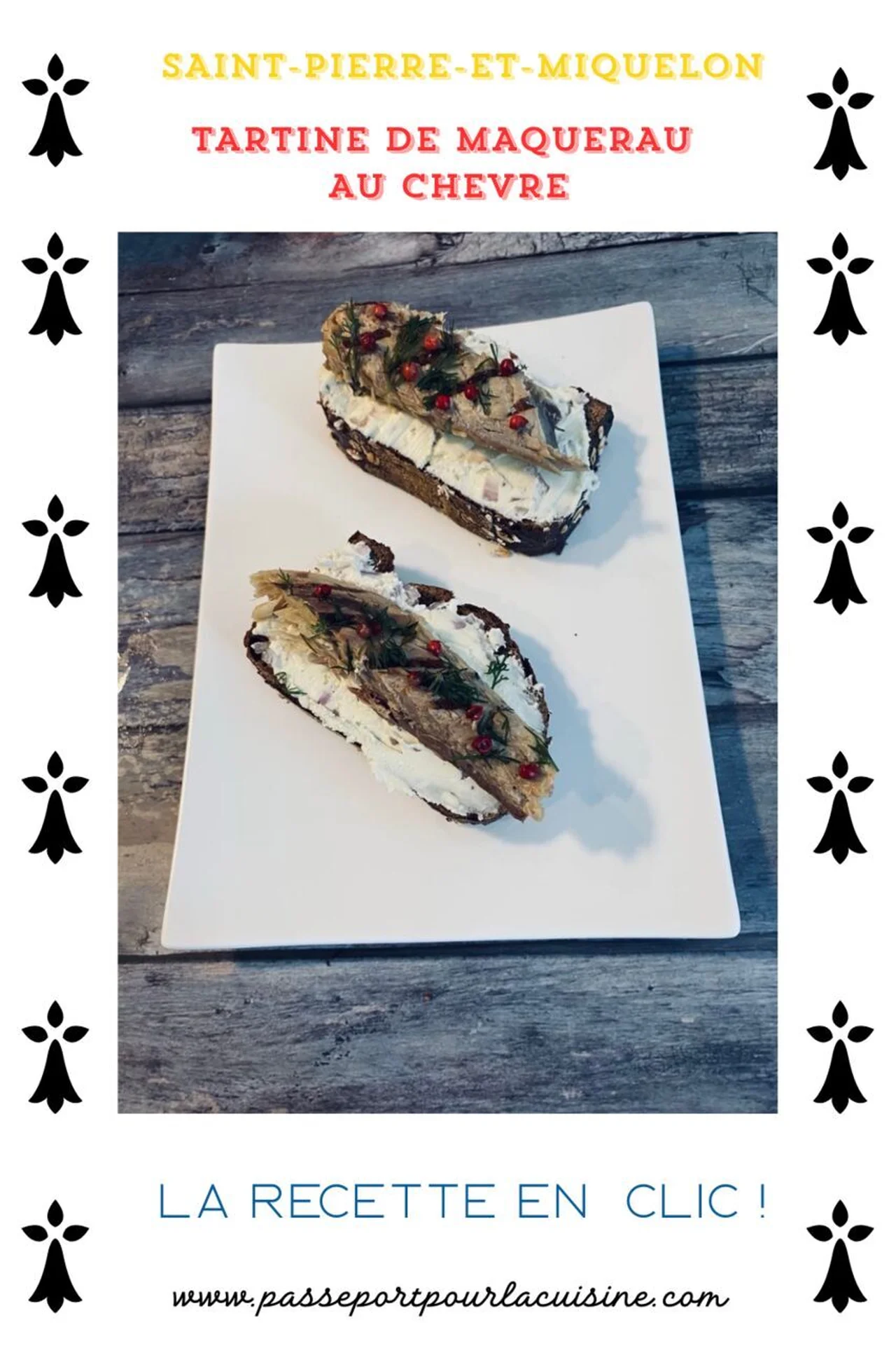 Tartines de fromage de chèvre aux maquereaux