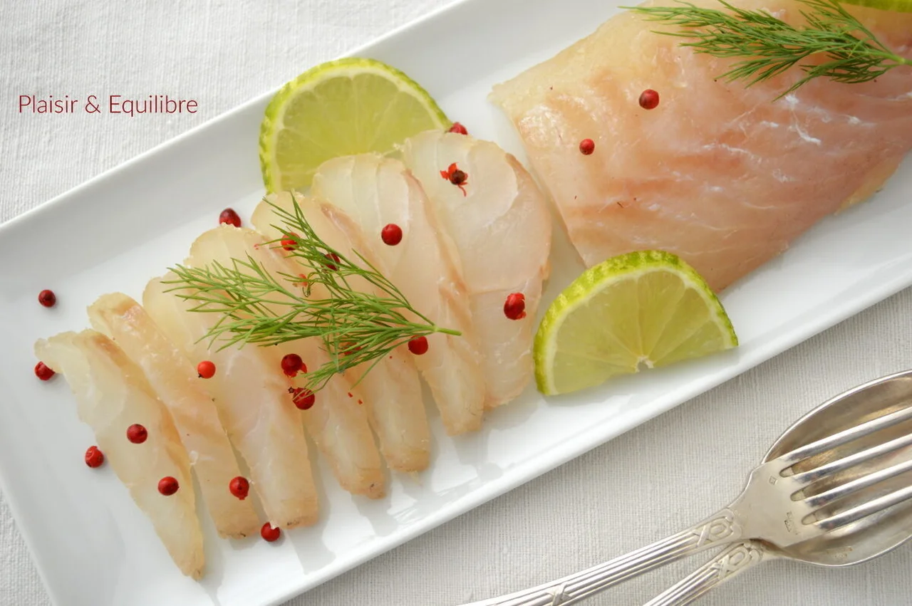 Gravlax de cabillaud à l'aneth et au citron vert
