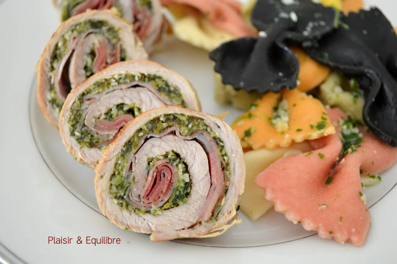 Involtini de veau au pesto d'épinards