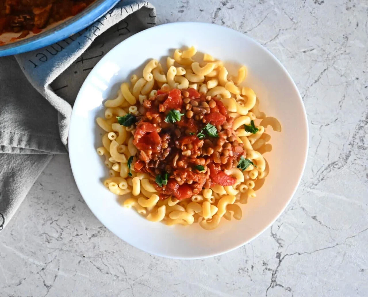 Pâtes bolognaises aux lentilles
