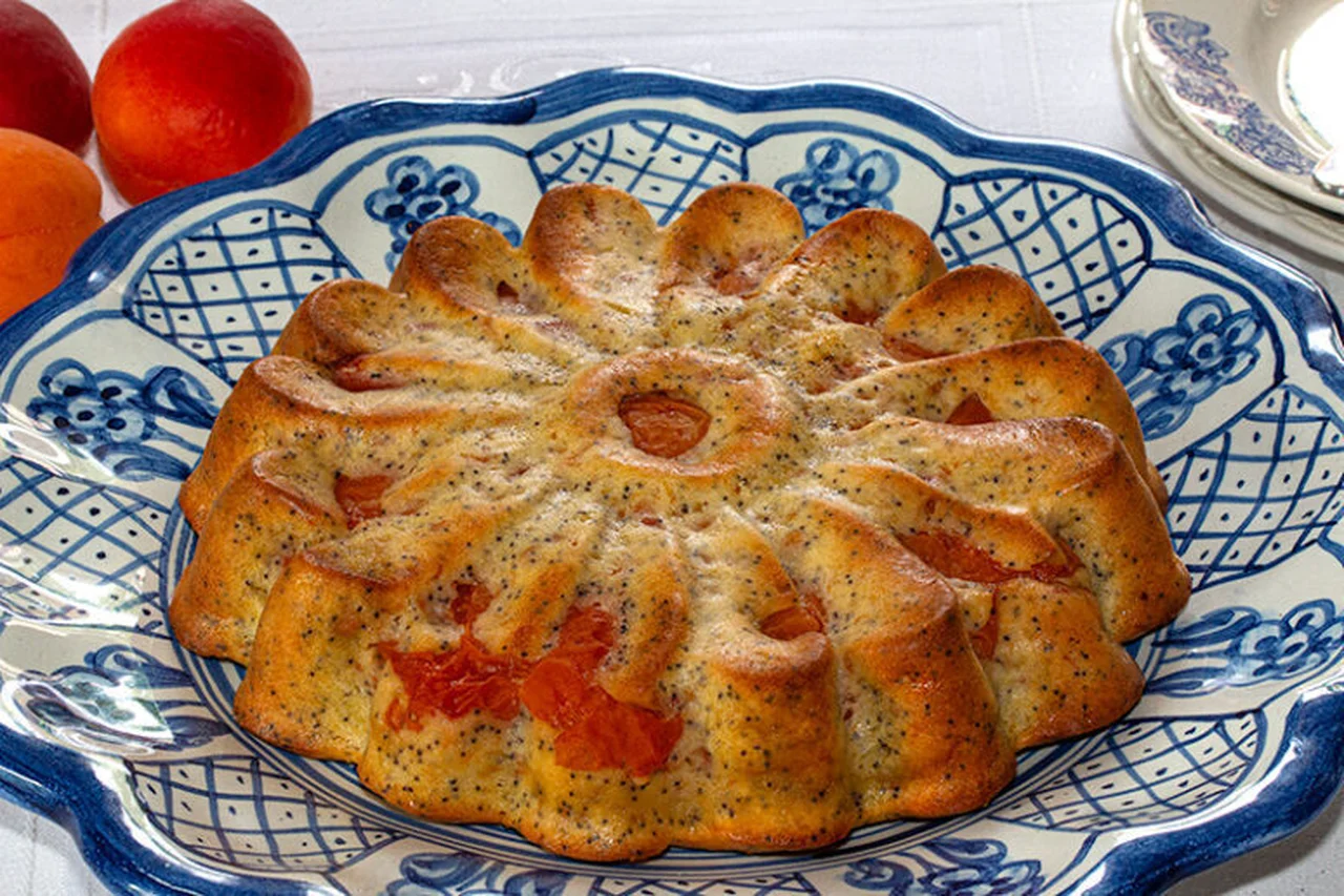 Gâteau aux abricots et aux graines de pavot