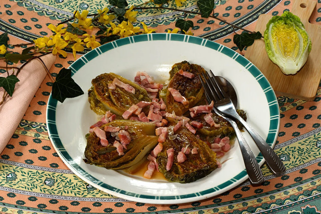 Poêlée de sucrines aux lardons