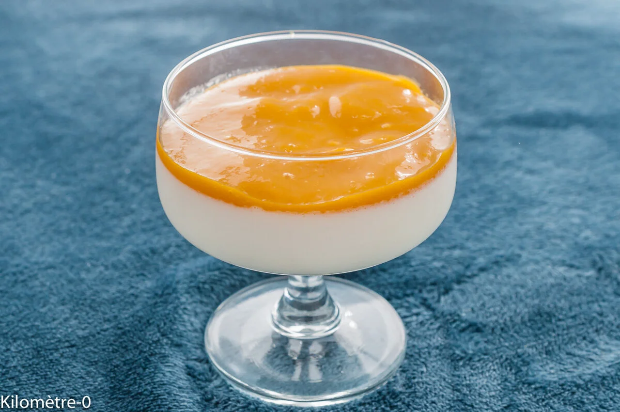 Panna cotta au coulis de mangue