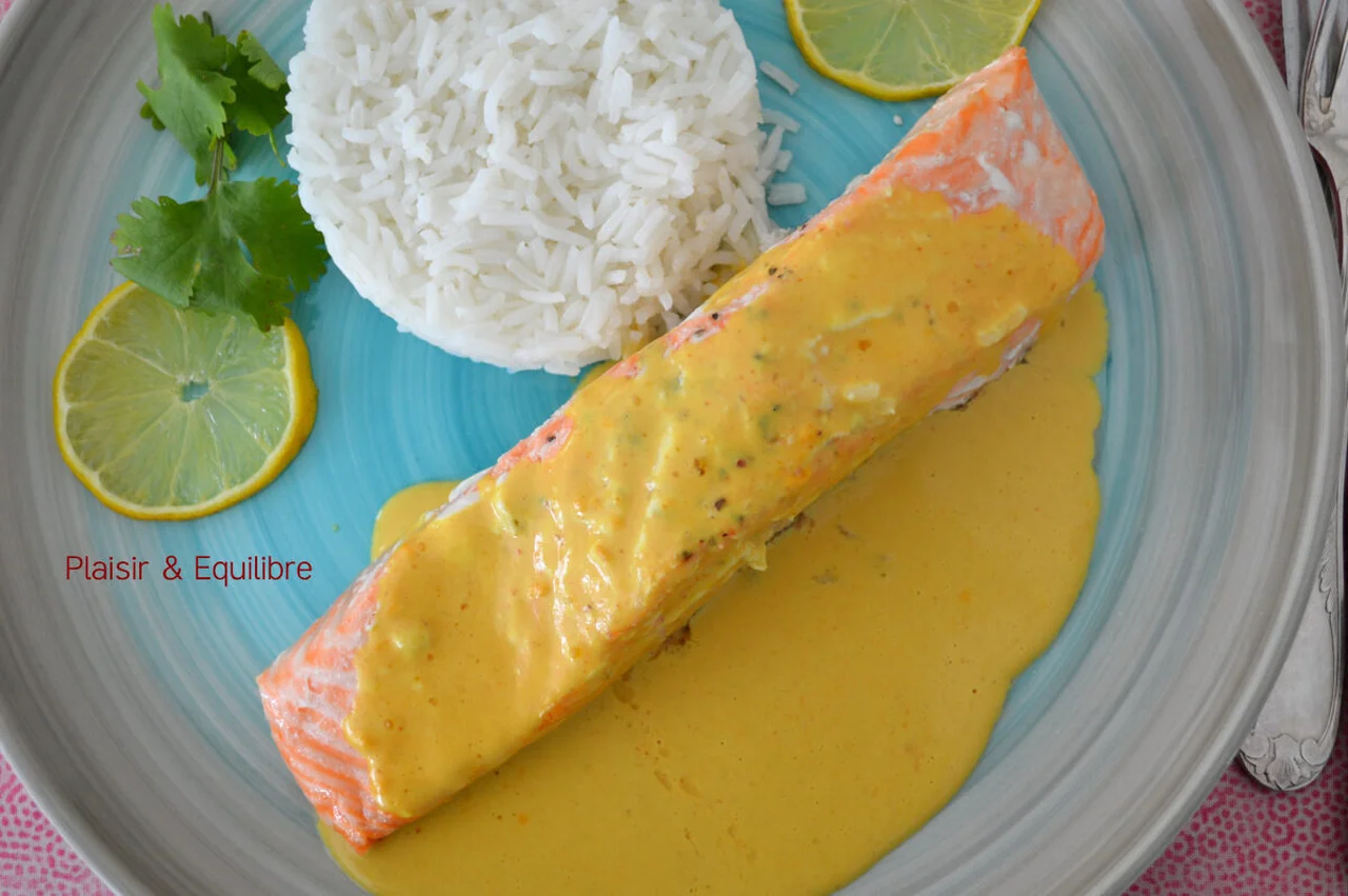 Saumon sauce moutarde curry