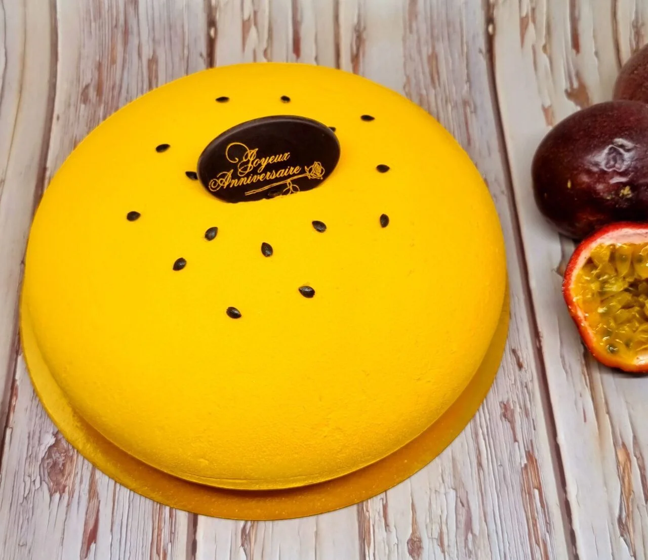Entremet passion chocolat au lait