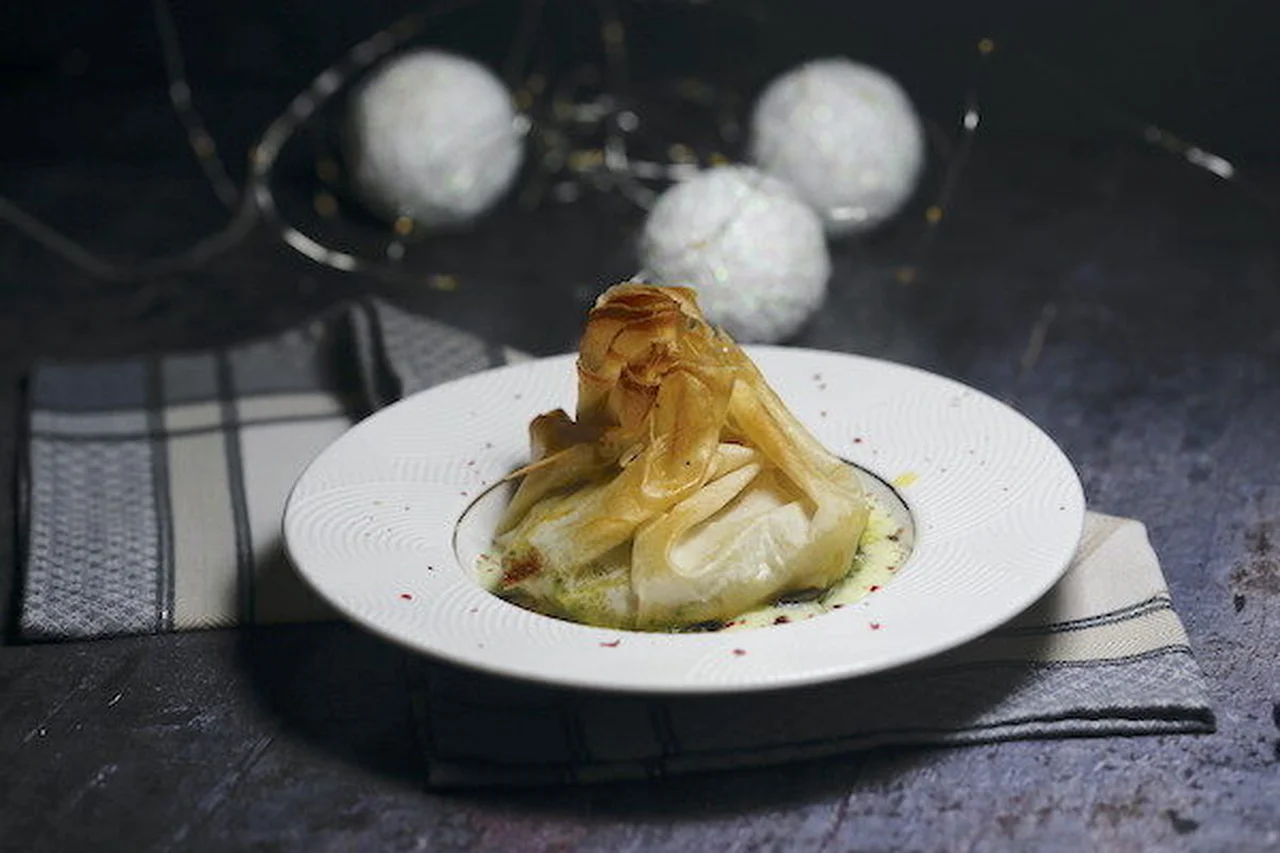 Aumônières d'escargots à la crème de concombre
