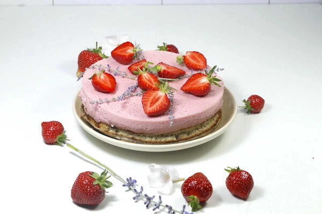 Bavarois fraise lavande