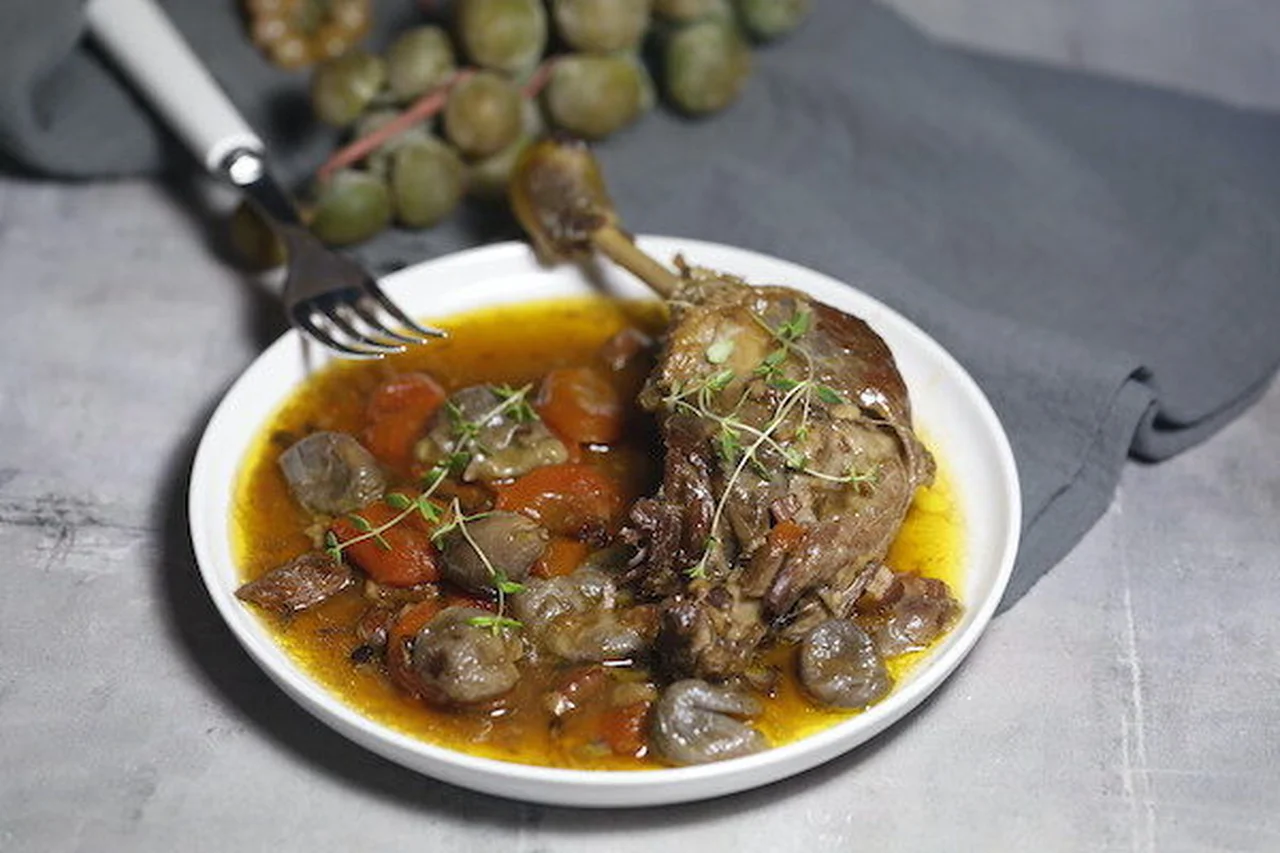 Canard au raisin