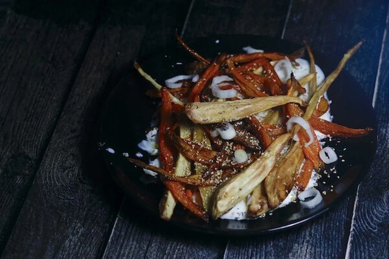 Carottes et panais rôtis au fromage blanc