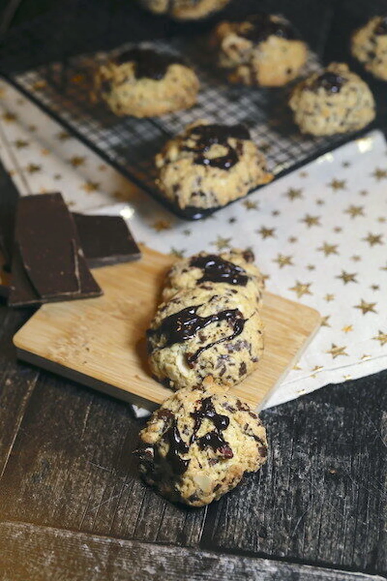 Cookies au chocolat et farine de noisette