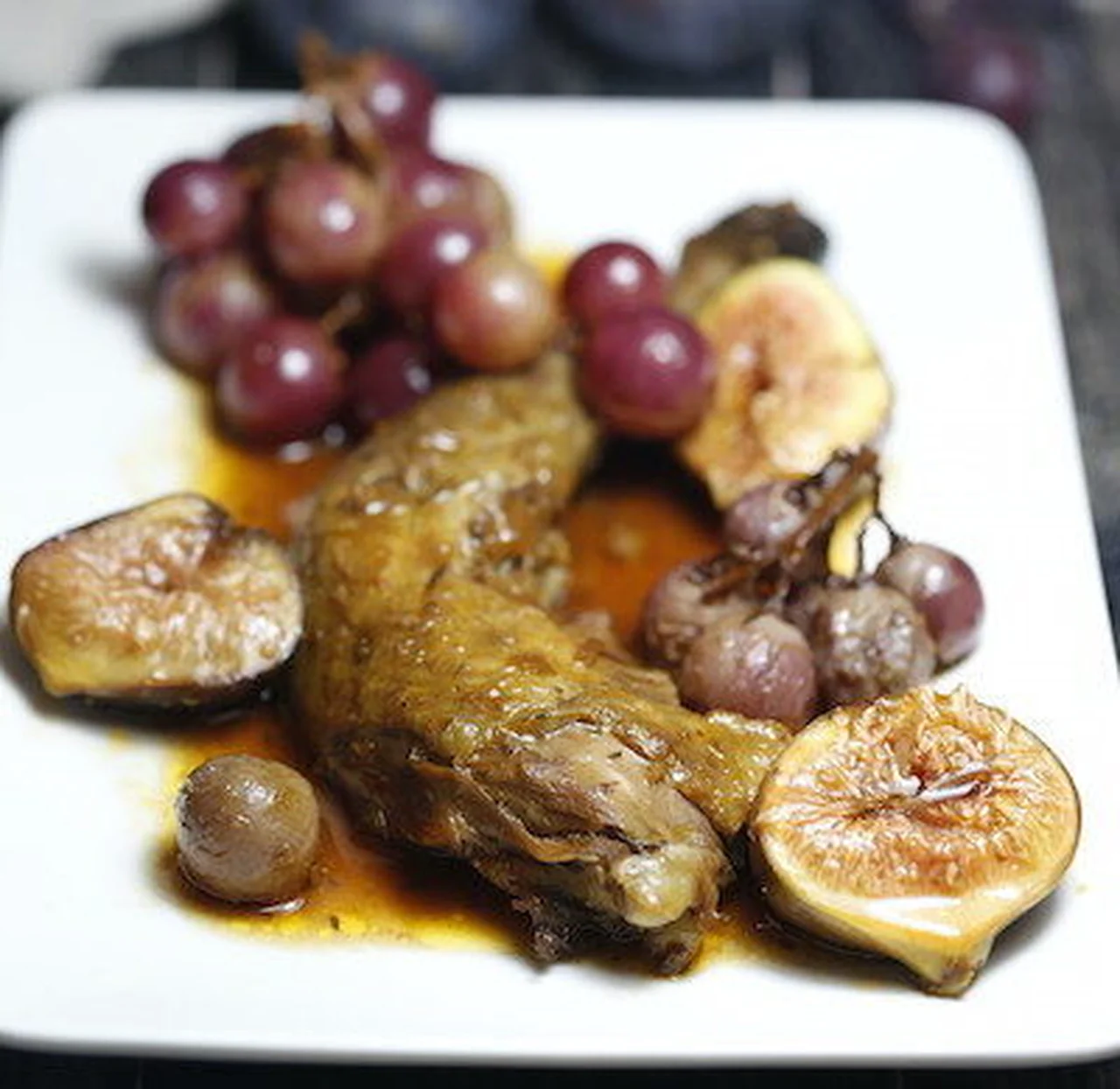 Cuisses de pintade figues raisins