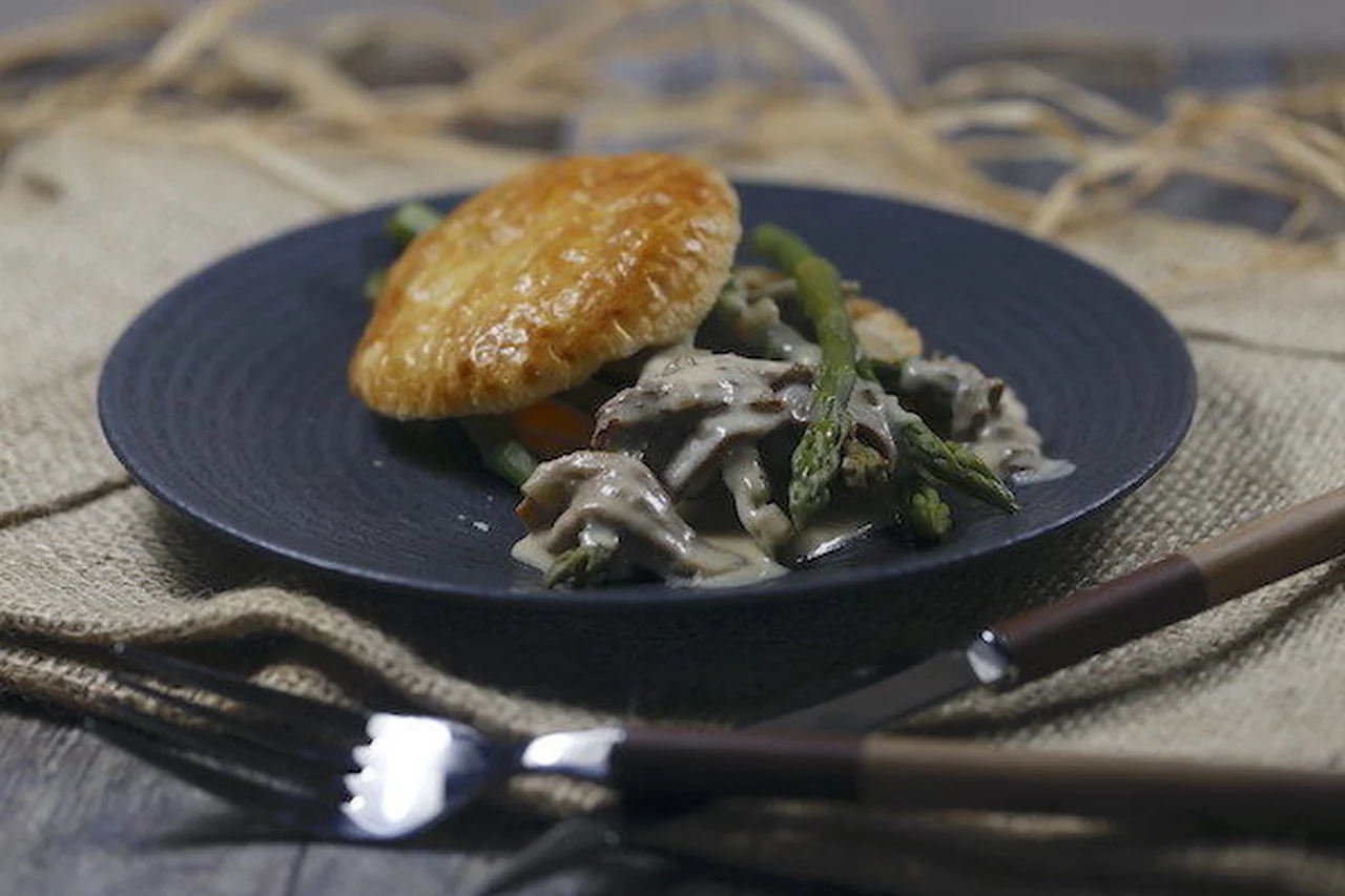 Feuilletés aux morilles et aux asperges
