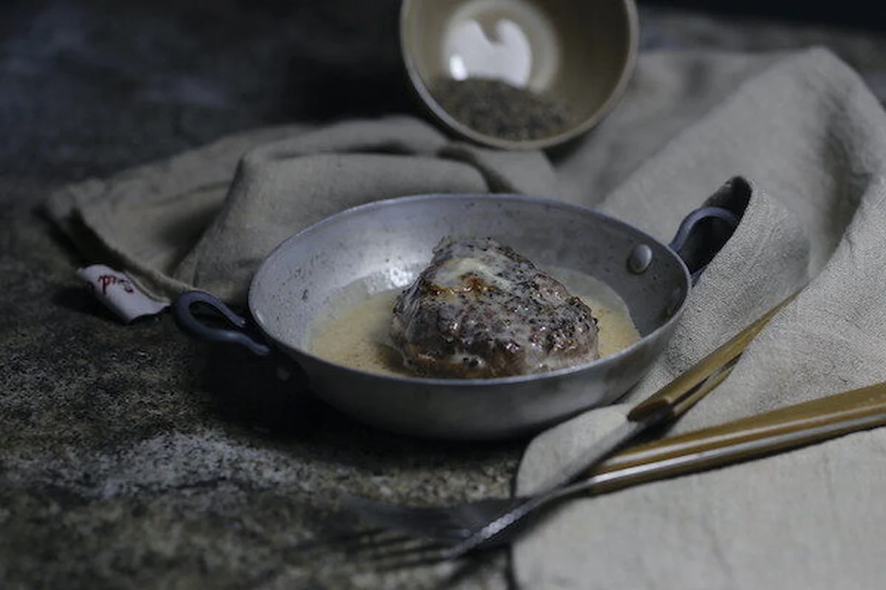 Filet de boeuf au poivre et au cognac