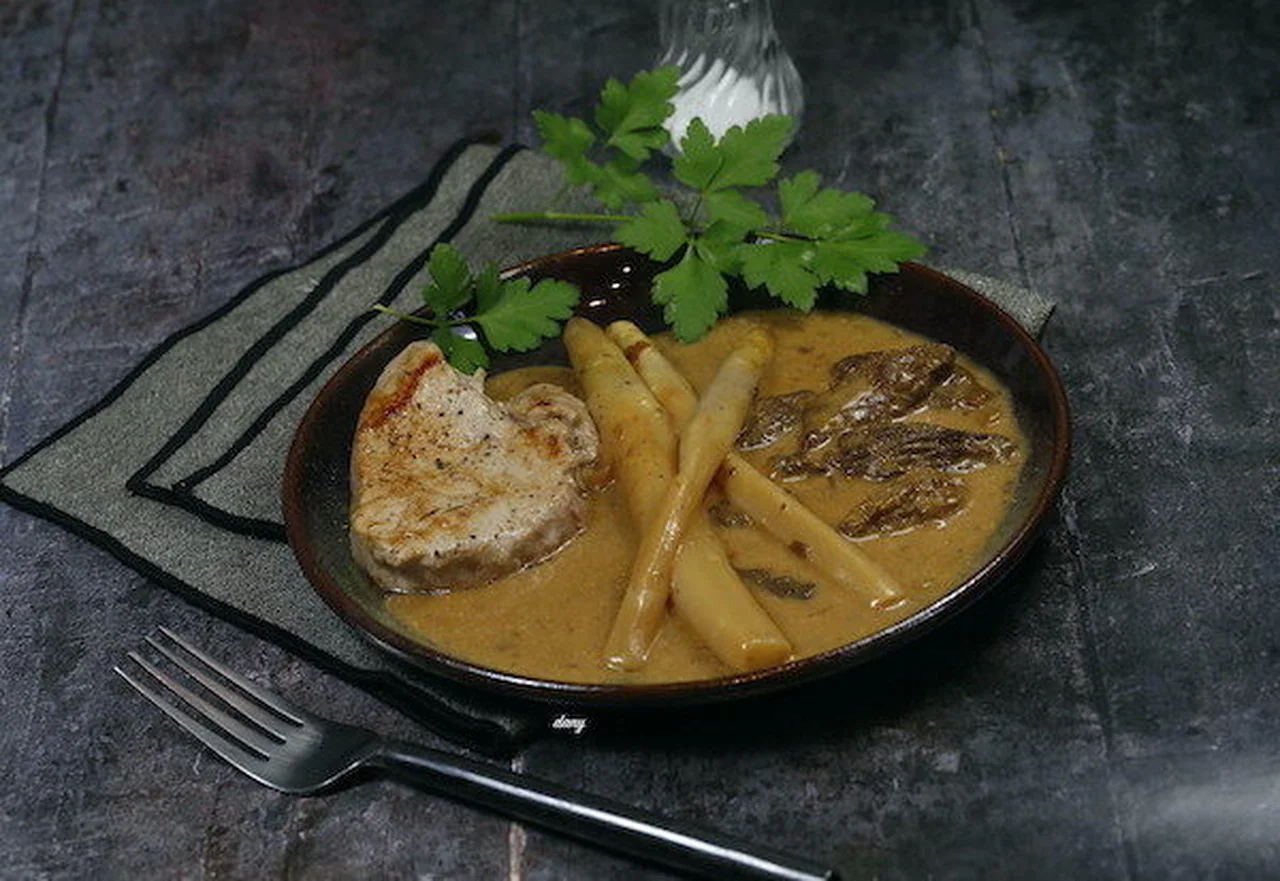 Filet de veau asperges et morilles