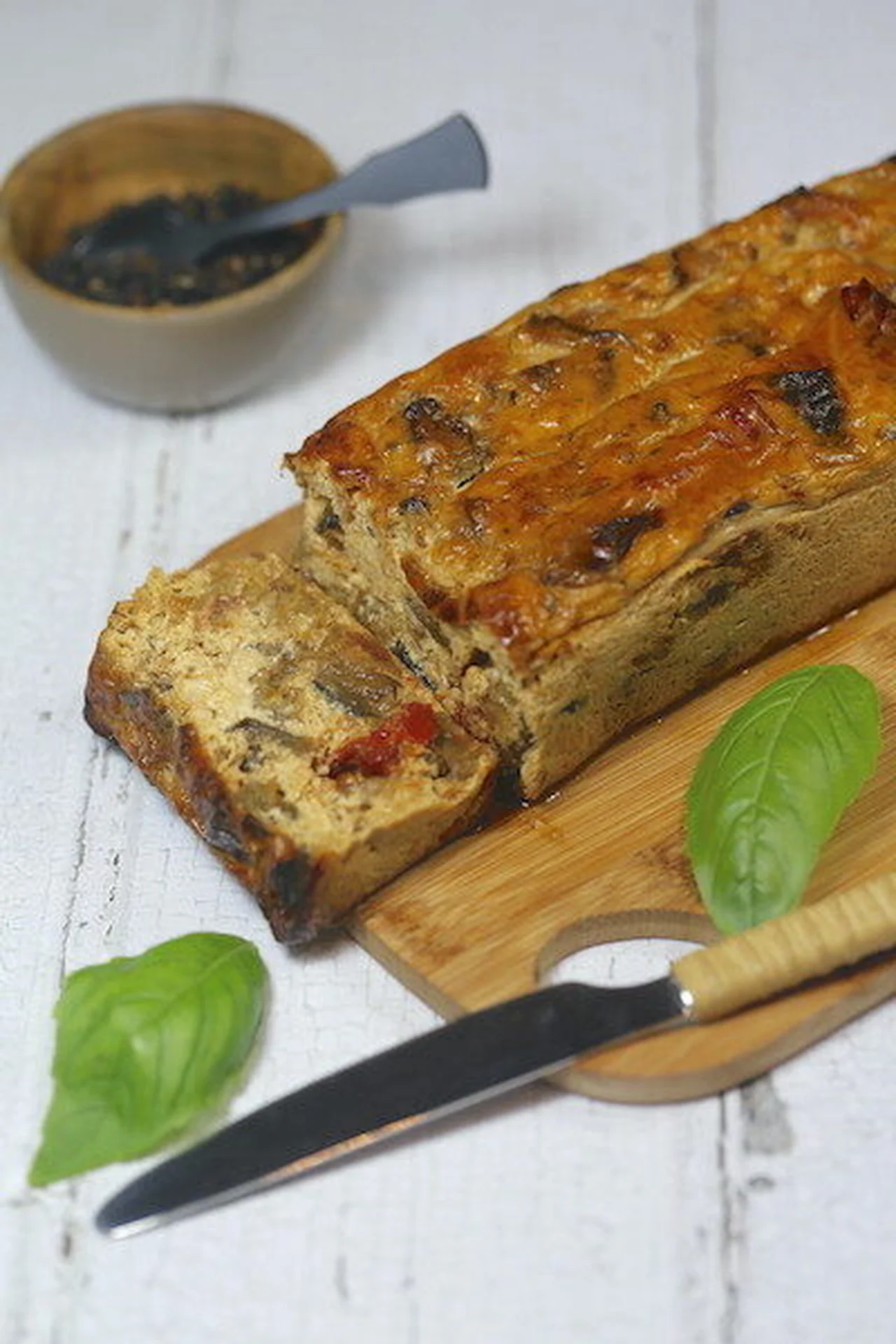 Flan à la ratatouille au basilic