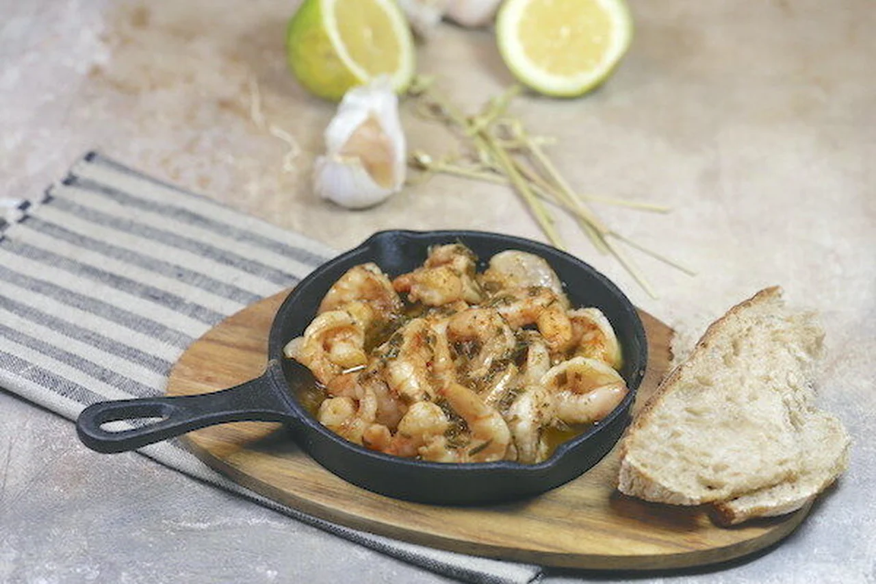 Gambas à l'ail