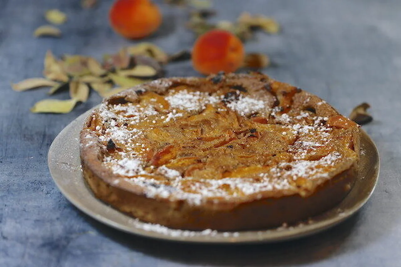 Gâteau abricots au pralin