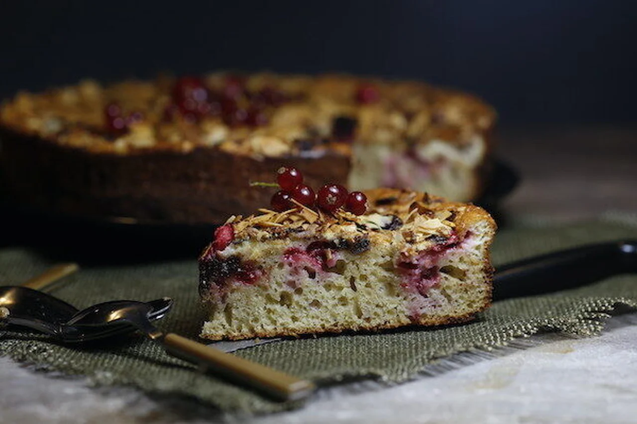 Gâteau mascarpone groseilles et cranberries