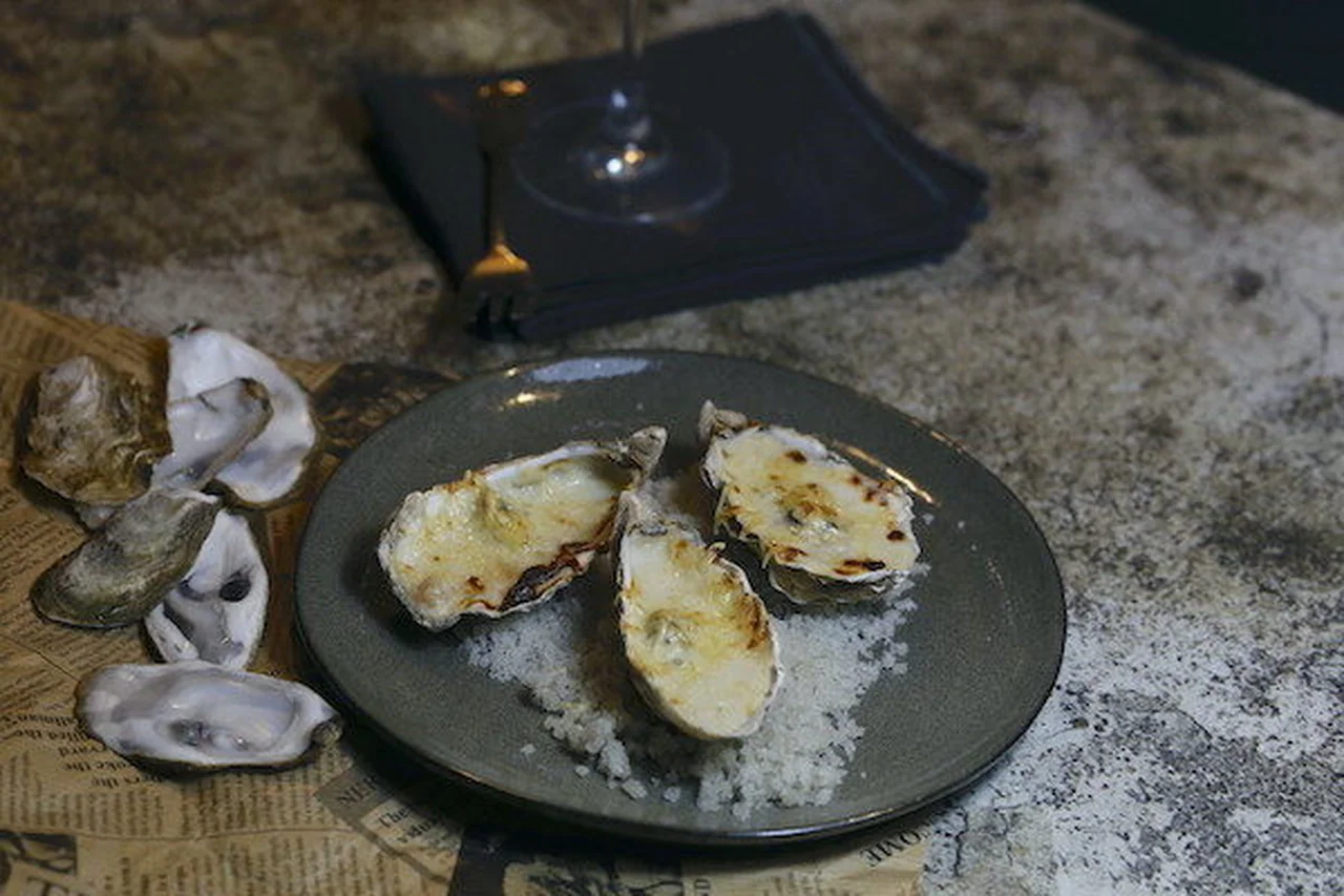 Huîtres gratinées au pineau
