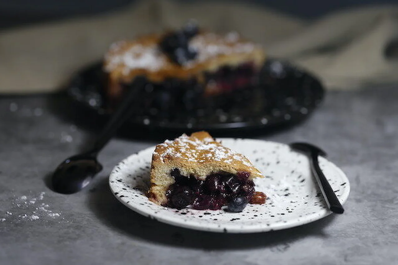 La torta Bertolina aux myrtilles