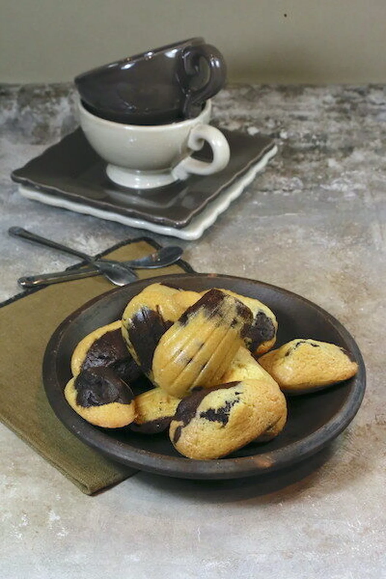 Madeleines vanille chocolat
