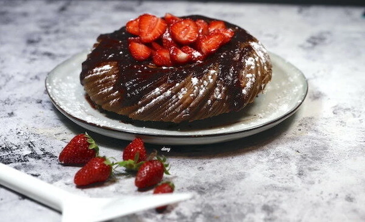Moelleux aux fraises à l'huile d'olive