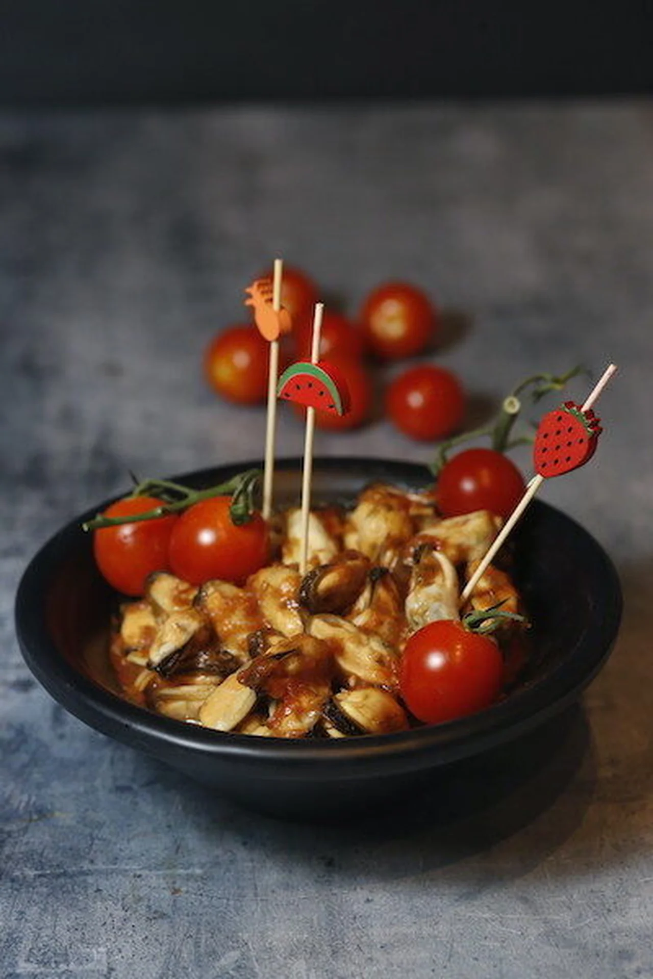 Moules à la tomate pimentée