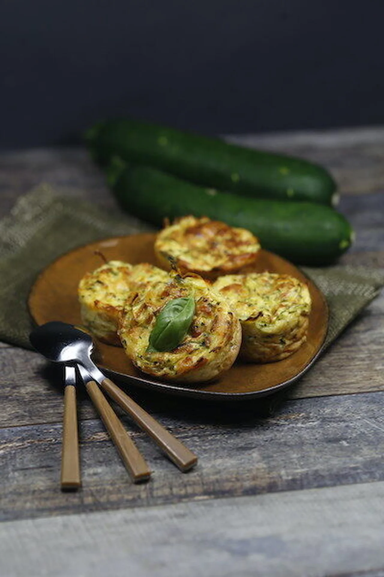 Petits flans de courgettes au cumin