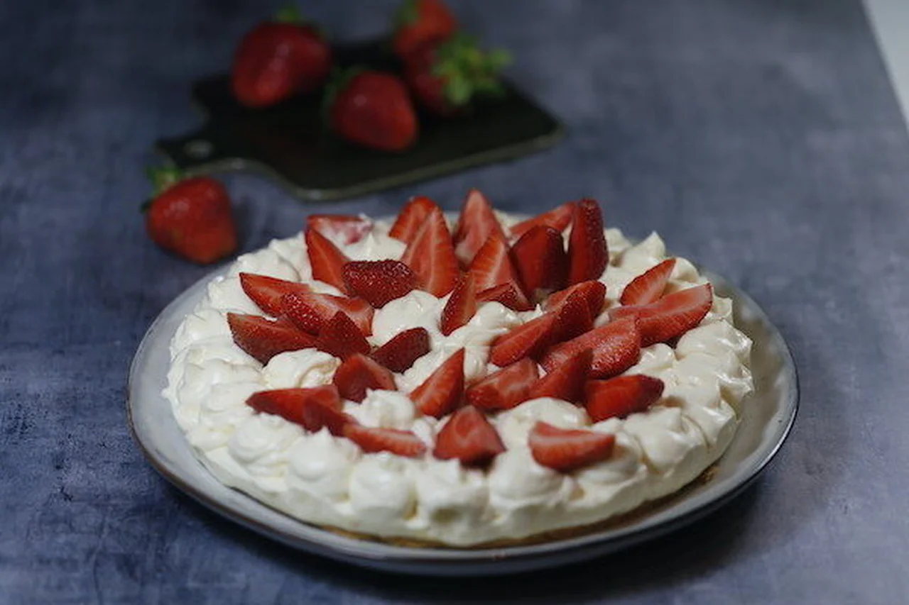 Sablé aux fraises et crème vanille