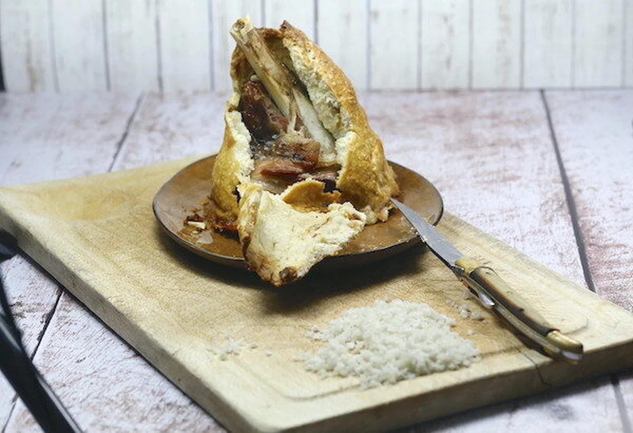 Souris d'agneau en croûte de sel gris