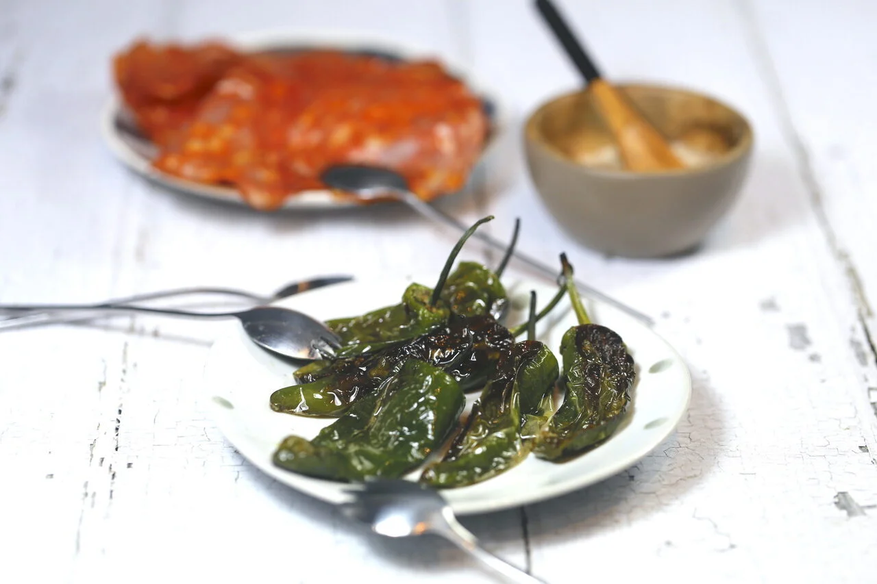 Tapas de piments de Padrón