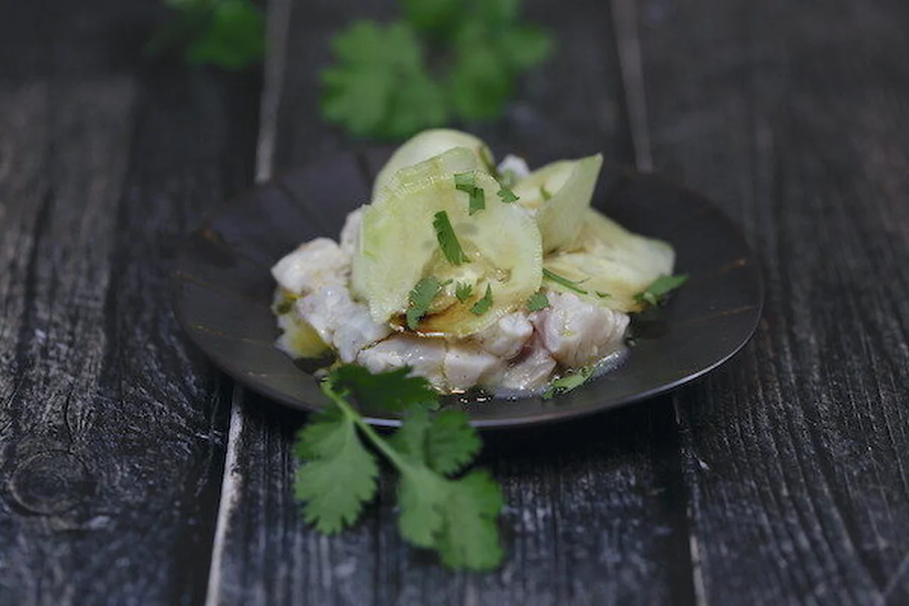 Tartare de dorade au concombre