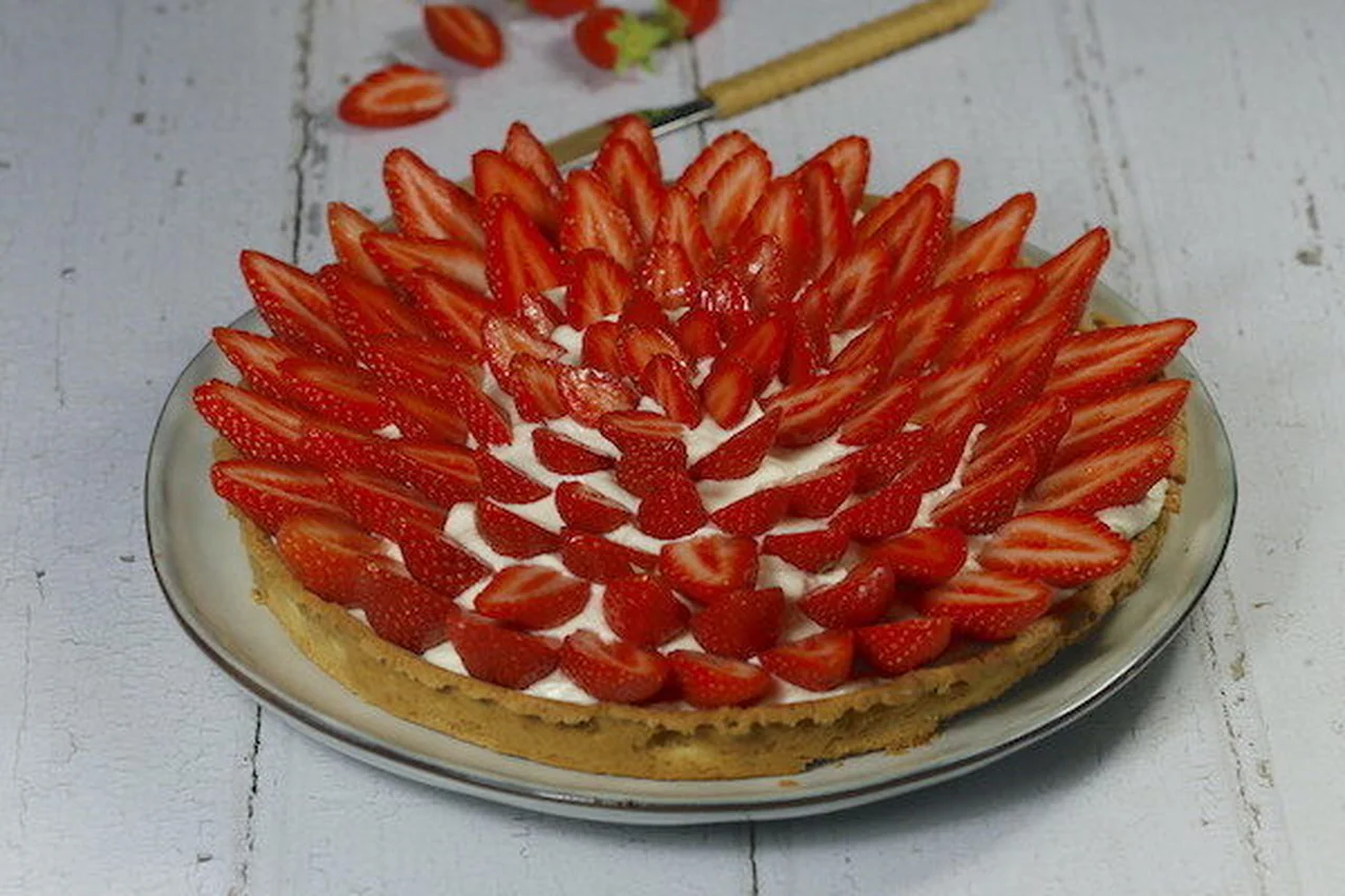 Tarte amandine aux fraises chantilly mascarpone