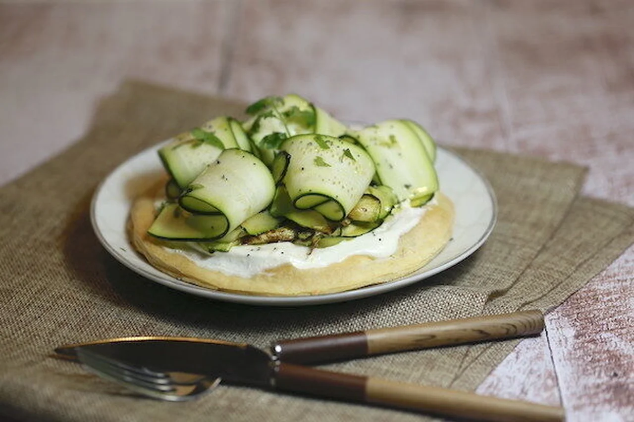 Tarte aux courgettes et crème de feta
