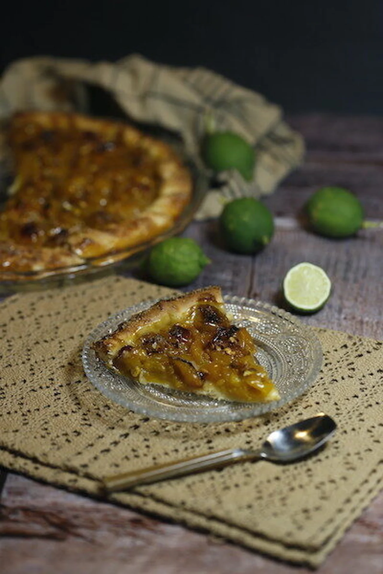 Tarte aux mirabelles et citron vert