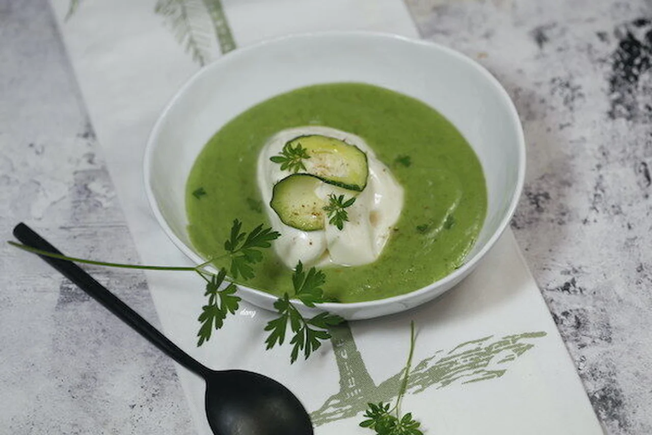 Velouté de courgettes et burrata