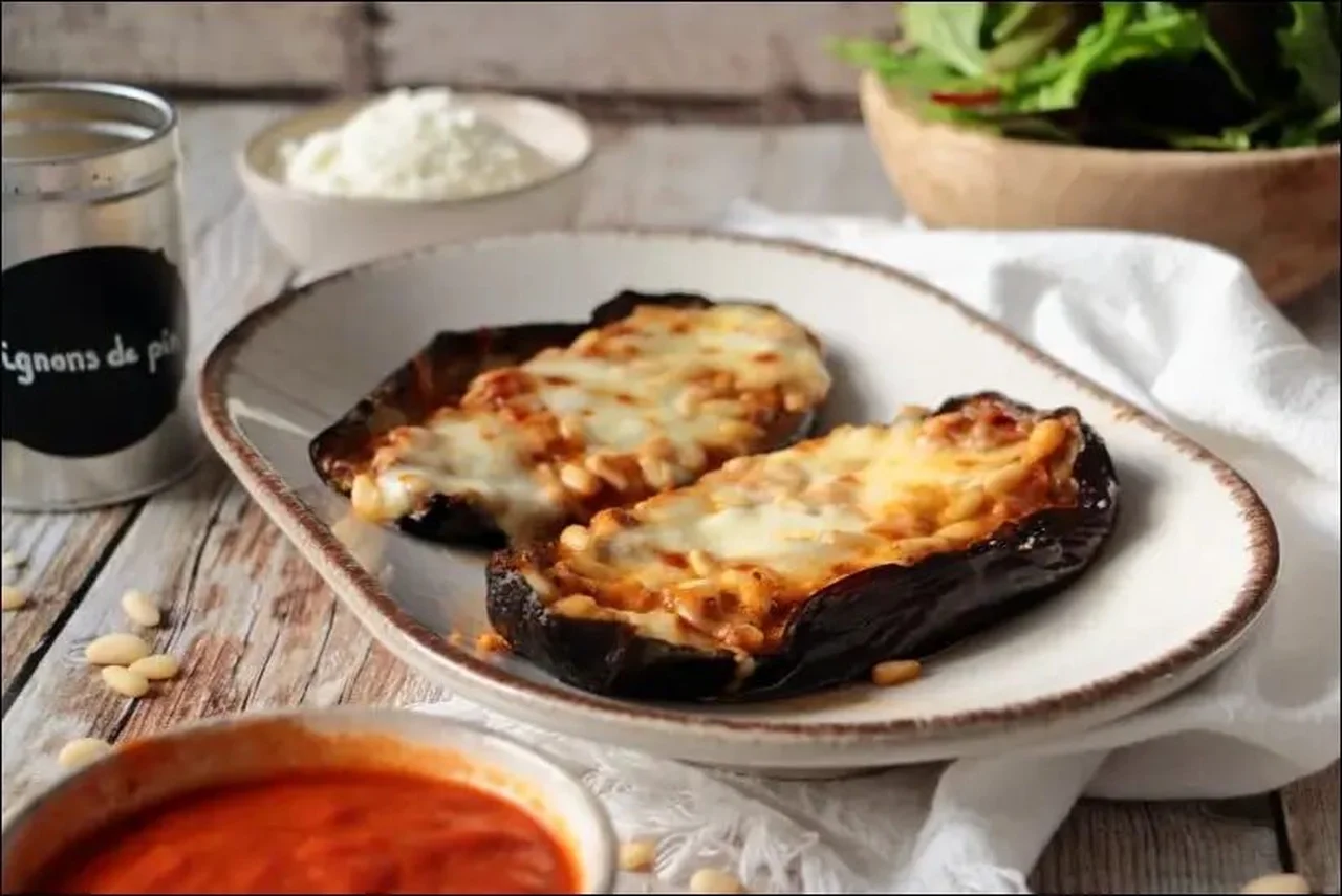 Aubergines farcies façon parmigiana