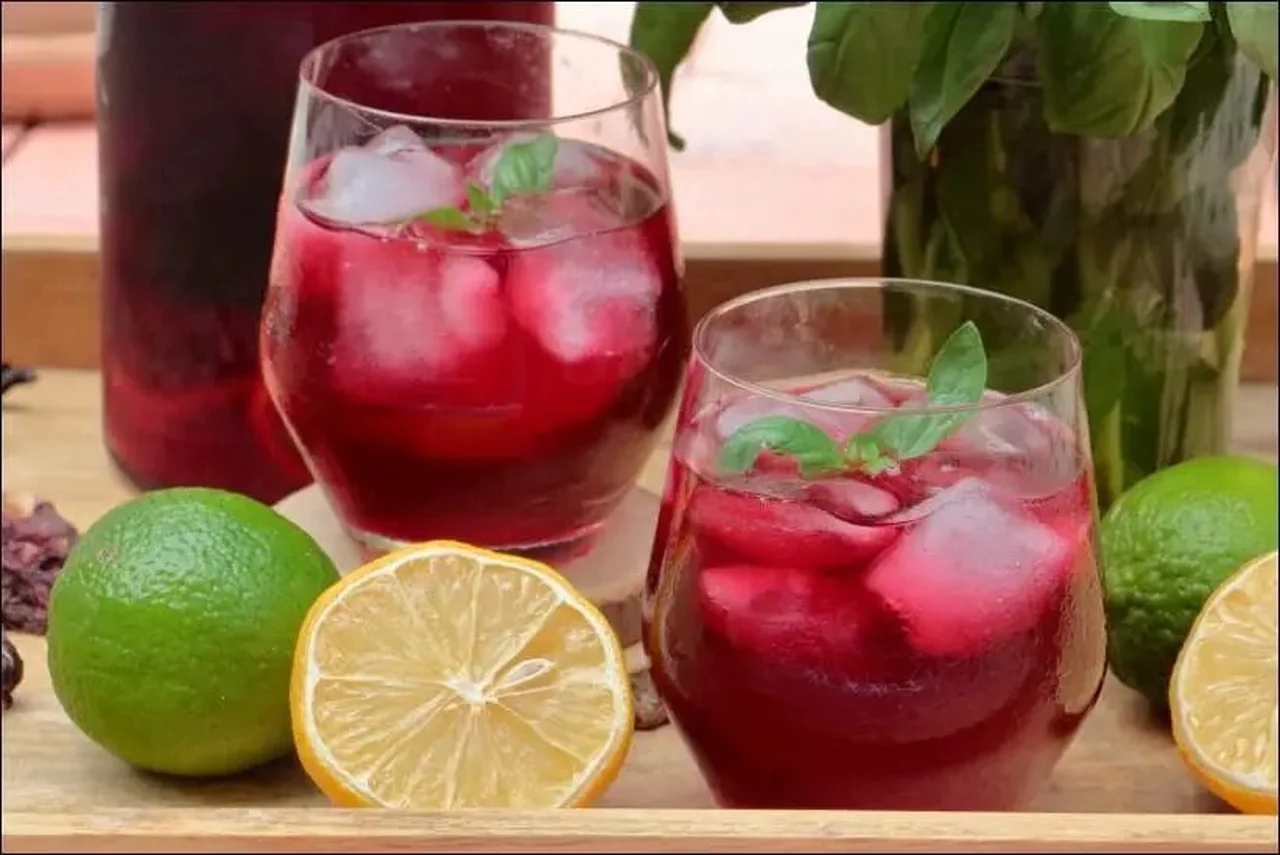 Bissap au citron et basilic
