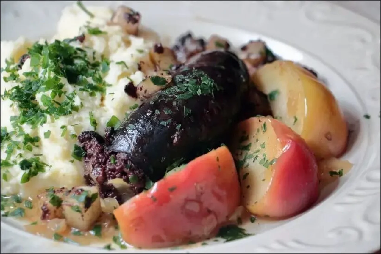 Boudin et sauce aux pommes de Ricardo